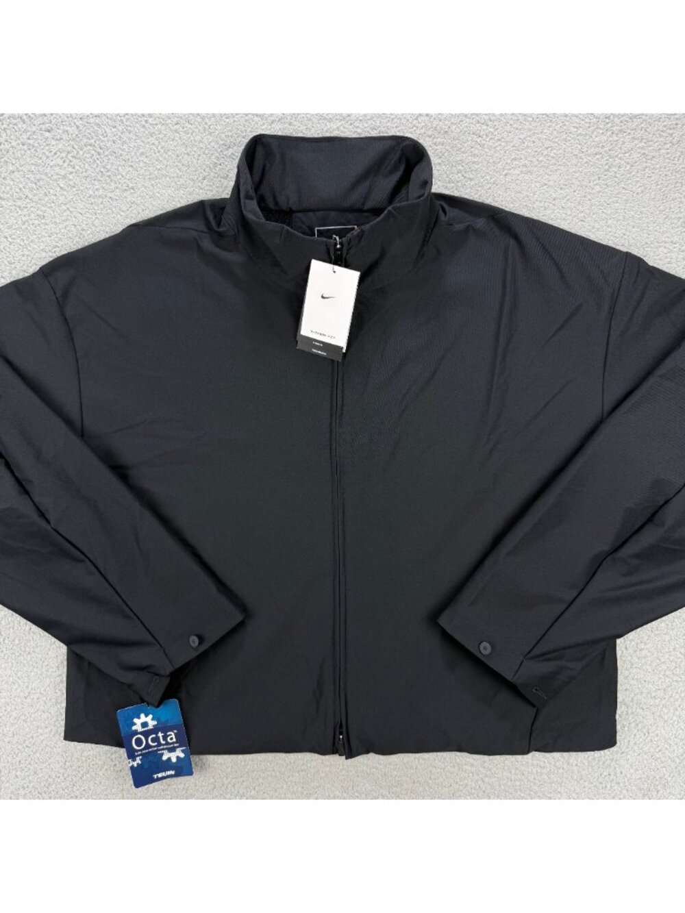 Nike 24.7 Jacket Men Large L Black PerfectStretch Therma Fit OCTA Full Zip Lined